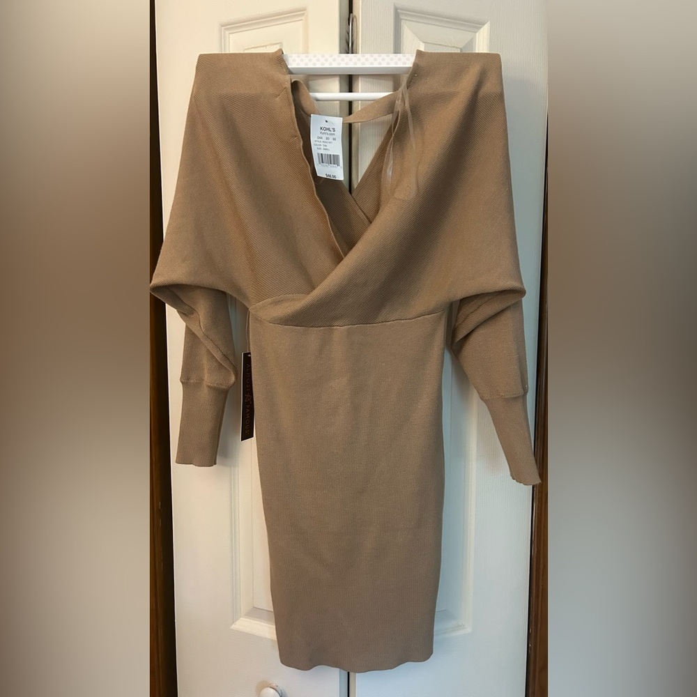 V Neck Sweater Dress
